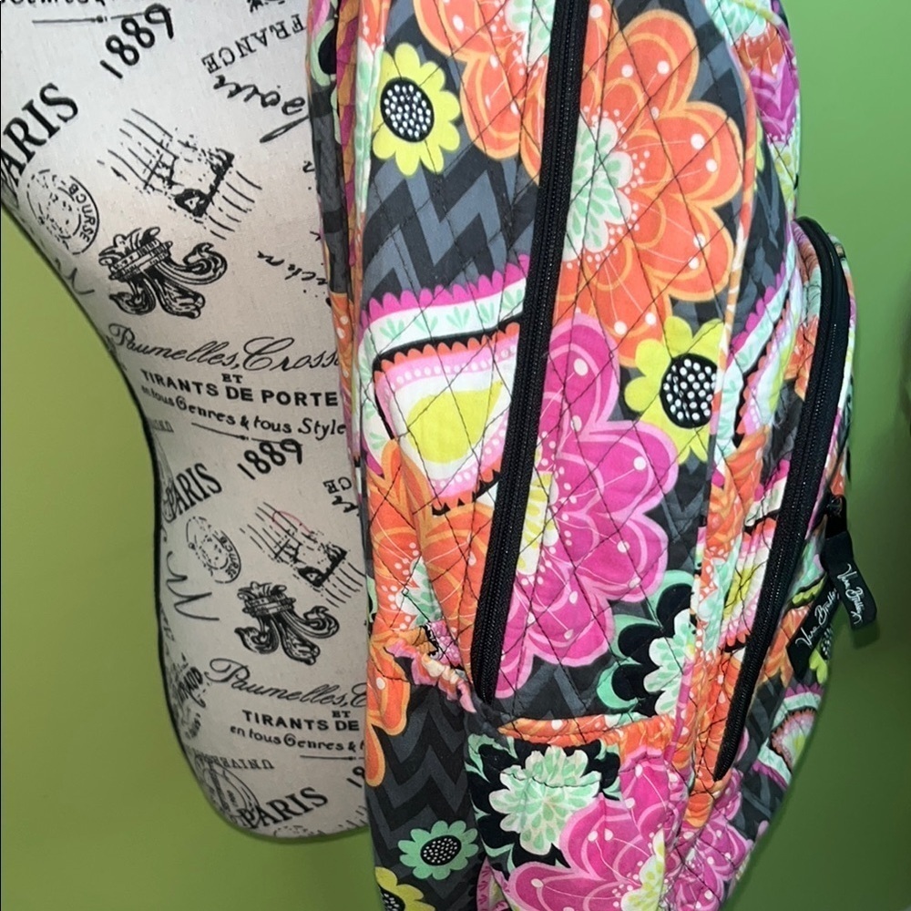 πVera Bradley Ziggy Zinnia Floral Multicolor Backpack - Picture 11 of 14